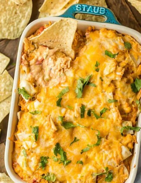 Chicken Rotel Dip, Chicken Rotel, Dip Recipes Hot, King Ranch Chicken Casserole, King Ranch Chicken, Rotel Dip, Party Dip Recipes, Superbowl Appetizers, The Cookie Rookie