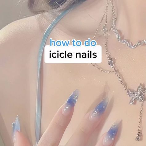 How To Do Icicle Nails, Icicle Nails Tutorial, Matcha Makeup Look, Icicle Nails, Friends Nails, Posts On Instagram, Nails Winter, The Best Makeup, Tag Your Friends