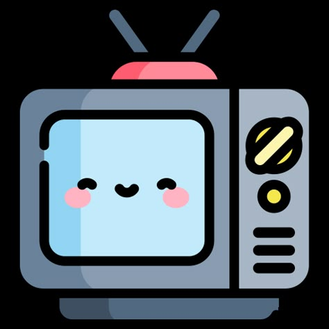 Cute Tv Drawing, Tv Drawing, Easy Drawings For Beginners, Desain Editorial, Fashion Drawing Sketches, Stick Figure Drawing, Tv Icon, Black And White Art Drawing, 수채화 그림