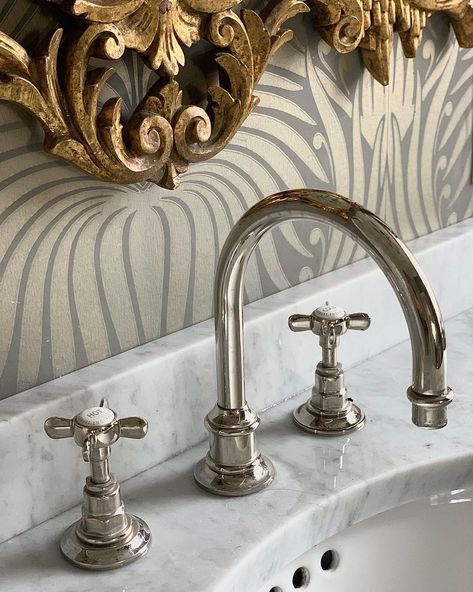 Lefroy Brooks’s Instagram profile post: “Scenes from Windrift Hall - your sanctuary in the Hudson Valley, established 1795. Photography by @susannefrenk. @windrifthall…” Lefroy Brooks, Powder Rooms, Hudson Valley, Bathroom Fixtures, Future House, Bathroom Ideas, Plumbing, Faucet, Bathrooms