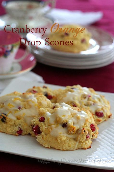 Cranberry Orange Drop Scones - Low Carb and Gluten-Free Low Carb Scones, Drop Scones, Cranberry Orange Scones, Orange Scones, Low Carb Low Sugar, Low Carb Sweets, Spelt Flour, Low Carb Diet Recipes, Low Carbohydrate Diet