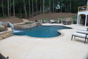 KOOL DECK | 160,659 kool deck Home Design Photos Kool Deck, Wood Pool Deck, Decks Around Pools, Traditional Pool, Gunite Swimming Pool, Deck Design Ideas, Beach Entry Pool, Deck Pictures, Deck Colors