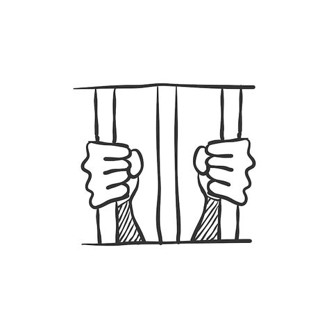 Vector jail icon in hand drawn doodle | Premium Vector #Freepik #vector #punisher #law-symbol #hand-doodle #law Law Doodles, Jail Drawings, Law Symbol, Concept Draw, Window Drawing, Drawing Cartoon, Drawing Easy, Drawing Board, Line Icon