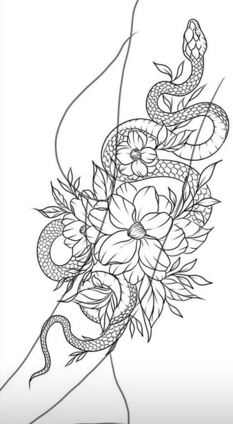 Arm Snake Tattoos For Women, Leg Sleeve Stencil, Snake Sleeve Tattoo, Snake Tattoo Ideas, Shen Long Tattoo, Darkside Tattoo, Octopus Tattoo Sleeve, Unique Half Sleeve Tattoos, Horoscope Tattoos