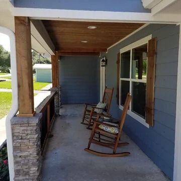 Milton Street - 5 star energy rated - Contemporary - Porch - Austin - by Forsite Studio | Houzz Cedar Porch Ceiling, Contemporary Porch, Cedar Ceiling, Cedar Porch, Stained Cedar, Vertical Siding, Porch Ceiling, Design Board, Pictures Ideas