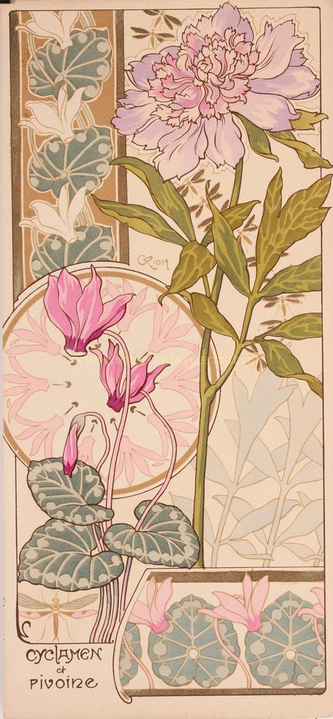 Fleurs Art Nouveau, Art Nouveau Wallpaper, Architecture Art Nouveau, Motifs Art Nouveau, Art Nouveau Illustration, Art Nouveau Flowers, Art Nouveau Poster, Art Nouveau Floral, Art Nouveau Design