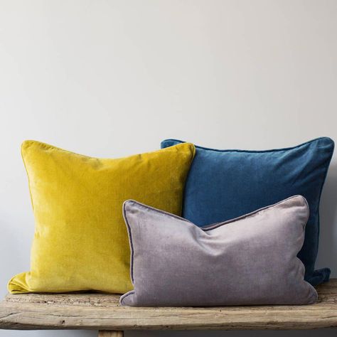 Are you interested in our velvet cushions double sided? With our velvet cushion mustard grey teal you need look no further. #tealbedroom Teal Mustard Grey Living Room, Bridge Bedroom, Mustard Cushions, Cheap Cushion Covers, Cosy Spaces, Taupe Grey, Living Room Grey, New Living Room, Velvet Cushions