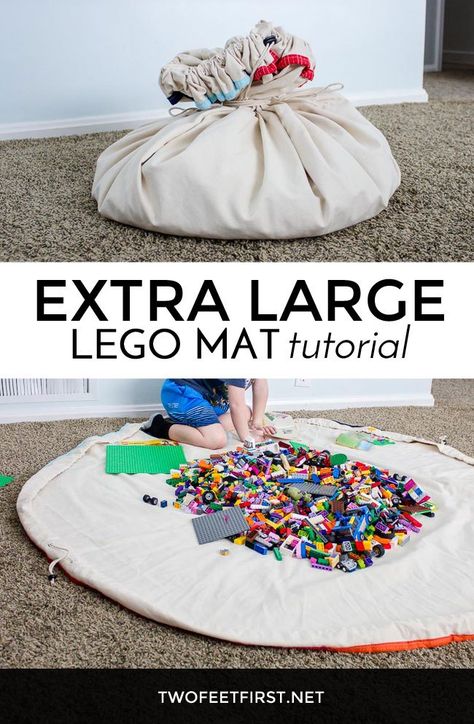 DIY a extra large Lego mat FREE tutorial Diy Lego Bag, Lego Play Mat, Lego Mat, Storage Bags Diy, Lego Bag, Lego Kits, Diy Lego, Lego Diy, Sac Diy