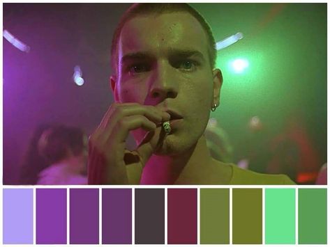 colour palette Color In Film, Movie Color Palette, Cinema Colours, Inspirational Songs, Trainspotting, Film Studies, Production Design, Film Inspiration, Superhero Movies