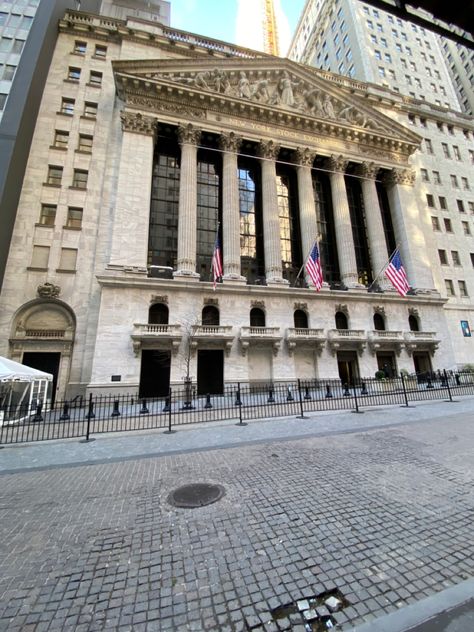 Wall Street Stock Exchange, Wall Street Aesthetic, Wall Street Nyc, Street Stock, Stock Exchange, Wall Street, Take Care Of Me, Future Travel, City Aesthetic