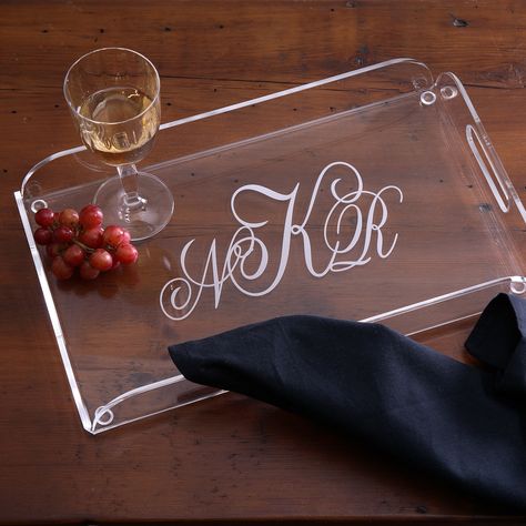 Personalized Serving Tray, Personalized Tray, Tv Tray Table, Acrylic Furniture, Gift Box Design, Tray Design, Acrylic Decor, Personalized Acrylic, Glass Tray