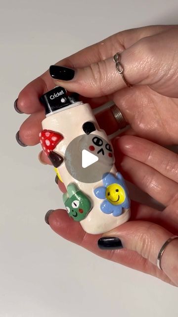 Sofi Sokolova on Instagram: "Clay case for lighter✨

Here’s what you’ll need to create your masterpieces: 
- lighter
- masking tape
- air dry clay
- acrylic paints
- varnish gloss

Full tutorial on my YouTube channel (link in bio)

#claycraft #clayideas #airdryclayart #airdryclay" Air Dry Clay Lighter Case, Clay Lighter Case, Dry Clay, Air Dry Clay, Acrylic Paints, Masking Tape, My Youtube Channel, Clay Art, Clay Crafts