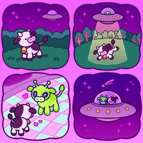 Cute Alien, Cute Little Drawings, Cute Animal Drawings, Cute Comics, Funky Art, Cute Doodles, Creature Art, Cartoon Art Styles, Pretty Art