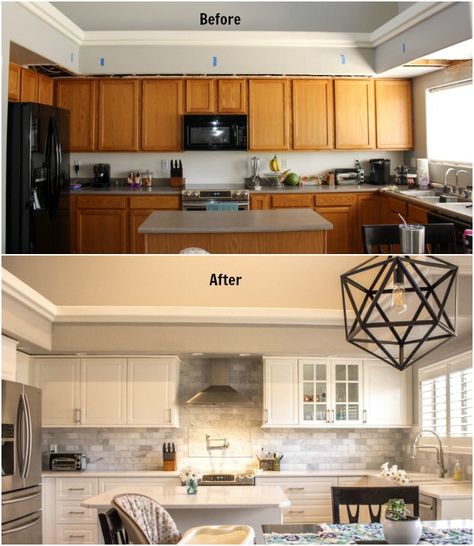 Kitchen Before and After- Our DIY IKEA Kitchen Remodel Diy Ikea Kitchen, Dapur Ikea, Ikea Kitchen Remodel, Simple Kitchen Remodel, Kitchen Ikea, Budget Kitchen Remodel, Kitchen Diy Makeover, Kabinet Dapur, Diy Kitchen Renovation