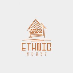 Ethnic house logo Premium Vector | Premium Vector #Freepik #vector #background #logo #food #business Filipino Logo Design, Filipino Restaurant Logo, Rustic Logo Ideas, Filipino Branding, Filipino Logo, Filipino Patterns, Modern House Logo, African Logo, Resturant Logo