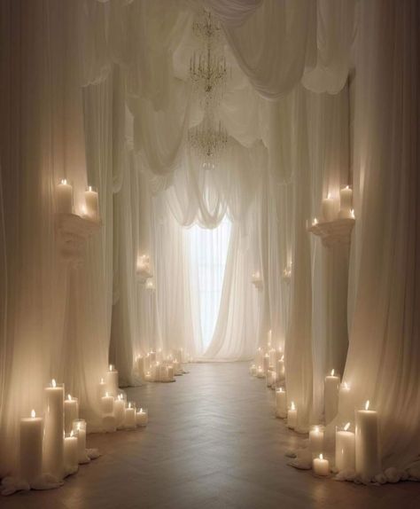 Ethereal Bedroom, Event Space Decor, Wedding Drapery, White Aesthetics, Draping Wedding, Bedroom Beautiful, Wedding Stage Decor, Luxury Wedding Decor, Goth Wedding