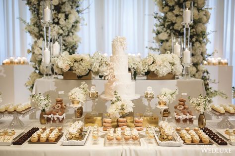 Mesa Snack, Elegant Dessert Table, White Dessert Tables, Wedding Dessert Table Decor, Sweets Table Wedding, Wedding Candy Table, Dessert Display Wedding, Sweet Table Wedding, Candy Bar Wedding