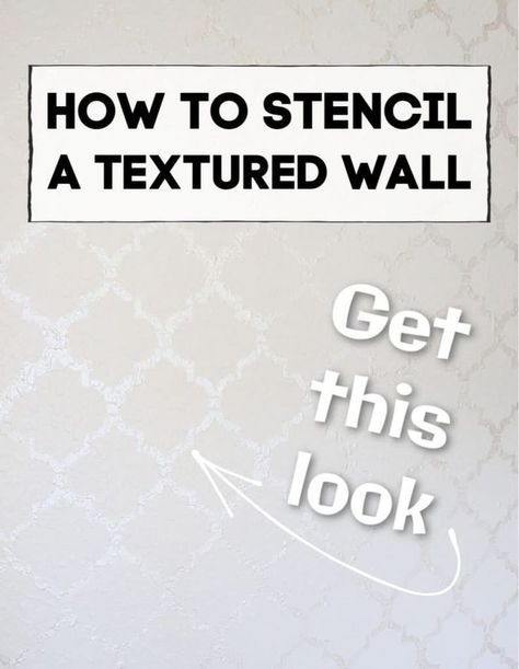 How to Stencil a Textured Wall - Get expert tips for stenciling and adding this look to a textured wall. Stenciled focal wall. #homedecor #painting #stencils Stencil Textured Walls, Stenciling Walls, Stenciled Table, Accent Wall Stencil, Large Wall Stencil, Small Picture Frames, Painting Stencils, Focal Wall, Wall Watch