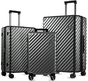 https://amzn.to/4916Rkv Hard Case Luggage, Travel Luggage Set, Hardside Luggage Sets, Hard Suitcase, Travel Luggage Suitcases, 3 Piece Luggage Set, Hard Shell Luggage, Hardside Luggage, Suitcase Set