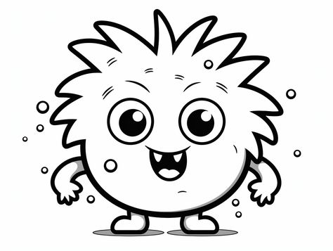 illustration of Smiling germ to color Germs Coloring Page, Germs Lessons, Germs Activities, Mandala Turtle, Safety Week, Fantasy Fairy, Home Learning, Food Safety, Explore The World