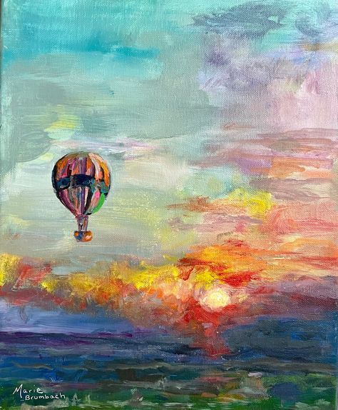 Mosaic Acrylic Painting, Shadow Practice, Acrylic Balloon Painting Canvases, Hot Air Balloon Painting Acrylic Easy, Hot Hair Balloon, Painting Hot Air Balloon, Hot Air Balloon Acrylic Painting, Painting Of Hot Air Balloon, Air Balloon Painting