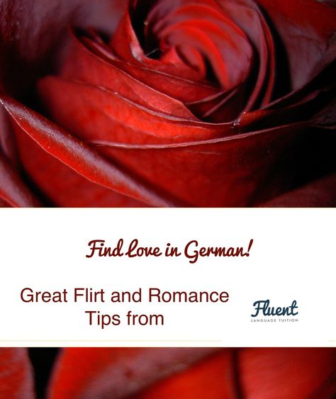 In celebration of Valentine's Day, Fluent is in love today and I want to teach you some fun little expressions to tell your  loved one. German is not often consi Romantic Expressions, Teaching German, How To Flirt, Romance Tips, Learning German, Learn Languages, German Language Learning, Language Courses, Grammar And Vocabulary