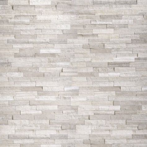 MSI 6" x 24" Stacked Natural Stone Ledger Panel Wall Tile & Reviews | Wayfair Stacked Stone Fireplaces The Home Depot, Modern Fireplace Ideas Stone, Stone Fireplace With Tv, Tile Fireplaces, Stacked Stone Backsplash, Modern Stone Fireplace, White Stone Fireplaces, Stone Veneer Exterior, Stone Veneer Fireplace