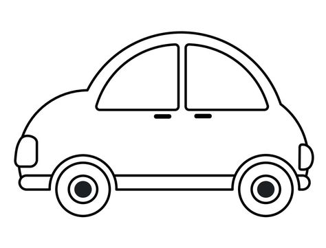 Car Outline, Car Vector, Cartoon Car, Clipart Cartoon, Car Drawings, Car Cartoon, Line Icon, Car Ins, Line Drawing