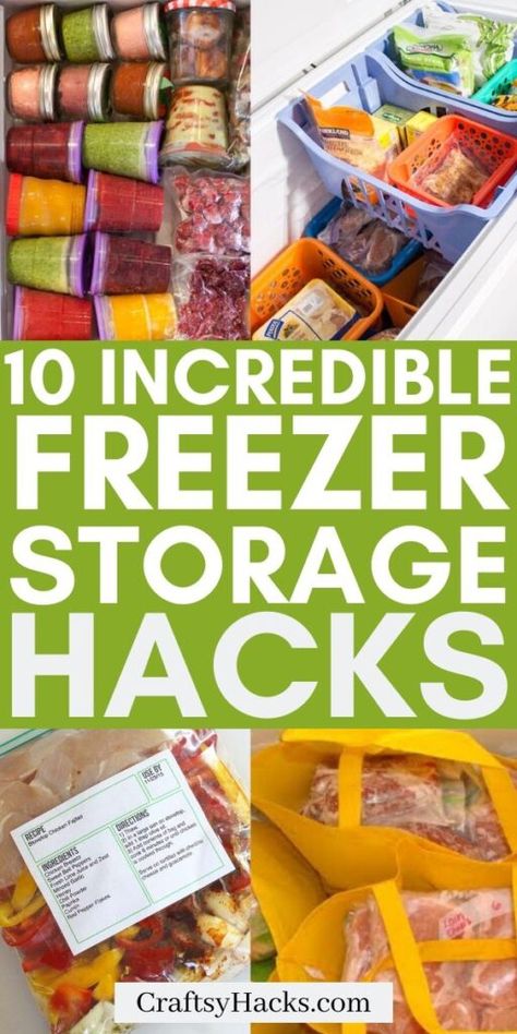 10 Freezer Storage Hacks: How to Organize Your Freezer Freezer Hacks, Camping Meal Planning, Freezer Organization, Freezer Storage, Faith Blogs, Plastic Food Containers, Organizing Hacks, Refrigerator Storage, Chest Freezer