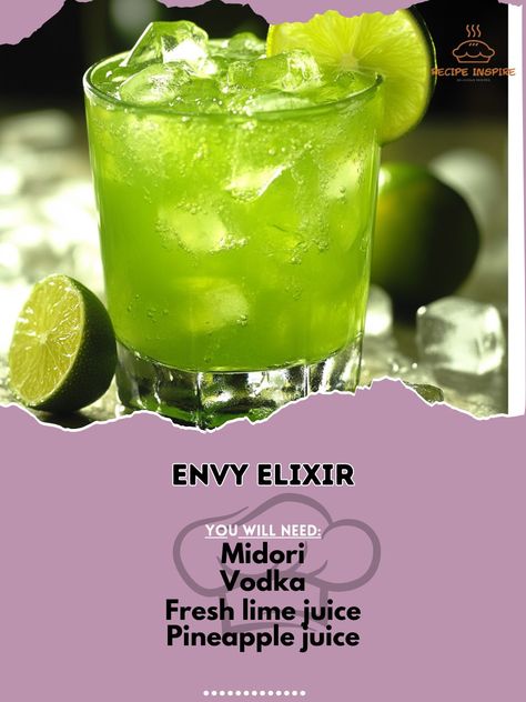 Midori Drinks, Midori Melon, Vodka Lime, Liquor Drinks, Whiskey Drinks, Alcohol Drinks, Blue Curacao, Club Soda, Alcohol Drink Recipes