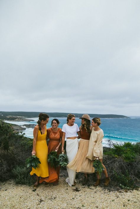 mismatched autumnal-toned bridesmaid dresses Bridesmaids Mixmatch Dresses, Mixmatch Rust Bridesmaid Dresses, Mix Abd Match Amber Bridesmaids Dresses, Multple Colored Bridesmaid Dress Fall, Neutral Bridesmaid Dresses Bright Flowers, Casual Bridesmaid, Casual Bridesmaid Dresses, Unique Bridesmaid Dresses, Always A Bridesmaid