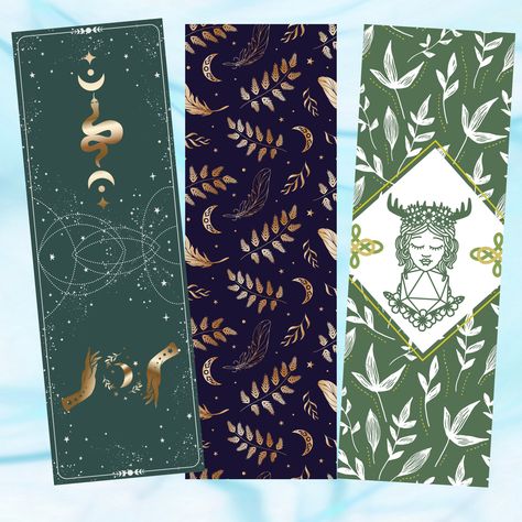 Druid DnD Bookmarks Fantasy Bookmarks Witch Printable Bookmarks by BookDragonsDesign on Etsy Fantasy Bookmarks, Fantasy Lovers, Bookmarks Printable, Png Format, All Design, Witch, Cool Designs, Perfect Gift, Craft Supplies