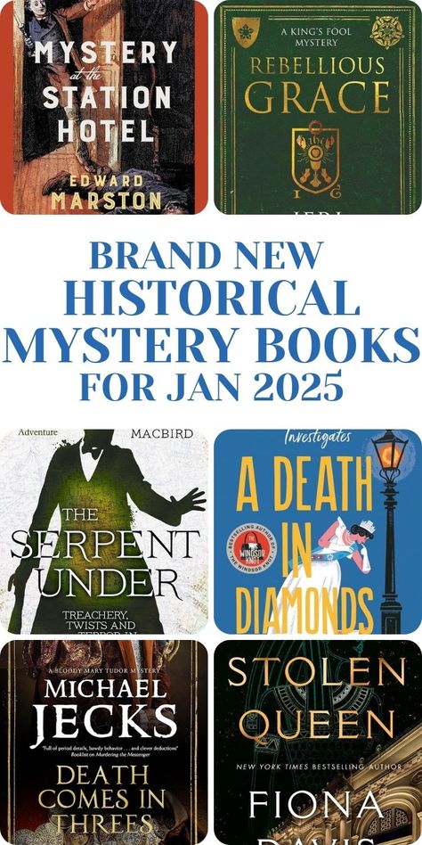 Get ready to embark on a thrilling journey through time as you dive into these captivating new historical mystery books releasing in January 2025! Unravel the secrets of the past, and solve the most intriguing cases of all time, as you follow these fascinating characters on a quest for justice. Don't miss out on these unputdownable novels that will leave you wanting more! Best Mystery Novels, Historical Mystery Books, Book Club Suggestions, Secret Library, Books You Should Read, Book Discussion, Best Mysteries, January 2025, My Bookshelf