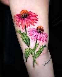 Cone Flower Tattoo, Echinacea Tattoo, Coneflower Tattoo, Buffalo Tattoo, Daisy Tattoo, Inspiration Pics, Memorial Tattoo, Echinacea Purpurea, Finger Tattoo