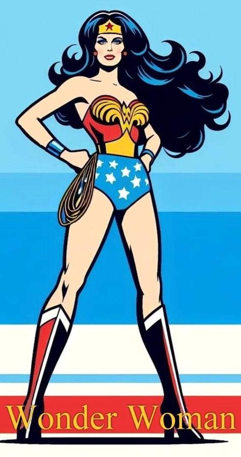 Wonder Woman Comics Vintage, Wonder Woman Cartoon, First Wonder Woman, Wonder Woman Design, Vintage Marvel, Unfinished Business, Modern Pop Art, Wonder Women, Justice League