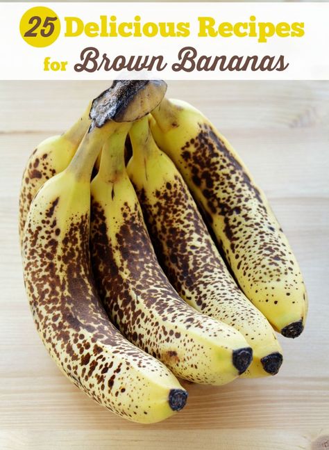 25 Delicious Recipes for Brown Bananas - way more ways than just banana bread! Bananas Recipes, Breakfast Potluck, Brown Bananas, Bakery Treats, Simply Stacie, Edible Crafts, Dessert Aux Fruits, Delectable Desserts, Fruit Dishes