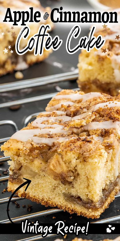 This Cinnamon Apple Coffee Cake with Streusel Crumb Topping is an easy recipe that is popular throughout the year, yet especially during the fall season. Apple Cinnamon Coffee Cake, Apple Crumb Cake Recipe, Apple Streusel Cake, Cinnamon Cake Recipes, Cinnamon Crumb Cake, Apple Coffee Cake, Crumb Coffee Cakes, Breakfast Coffee Cake, Apple Crumb Cakes