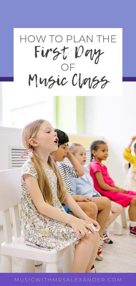 First Day Music Class Elementary, Music Class Lesson Plans, First Day Of Music Class Activities, First Day Of Music Class Elementary, Music School Plan, Preschool Music Lessons, September Music, Special Education Quotes, Elementary Choir