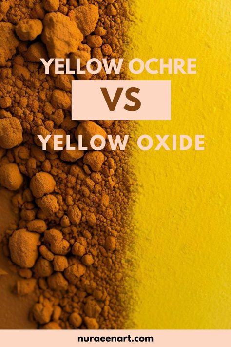 difference between the color yellow ochre and yellow oxide Yellow Ochre, Art Color, Color Theory, Art Techniques, Colour Palette, Get Inspired, Different Colors, Color Palette, Color Mixing