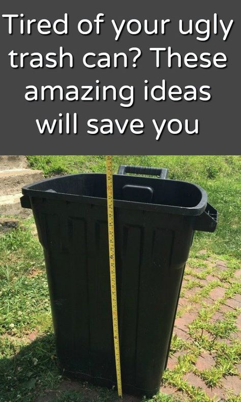 Painted Trash Cans, Backyard Sandbox, Outdoor Trash Cans, Organizing Hacks, Kitchen Trash Cans, Road Trip With Kids, Backyard Diy Projects, Patio Makeover, Up House