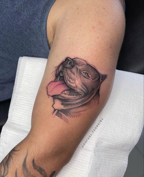 Bully Dog Tattoo, American Bully Tattoo, Pet Portrait Tattoos, American Bully Pocket, Pet Tattoo Ideas, Tatoo Dog, Pet Tattoos, Pitbull Tattoo, Pitt Bull