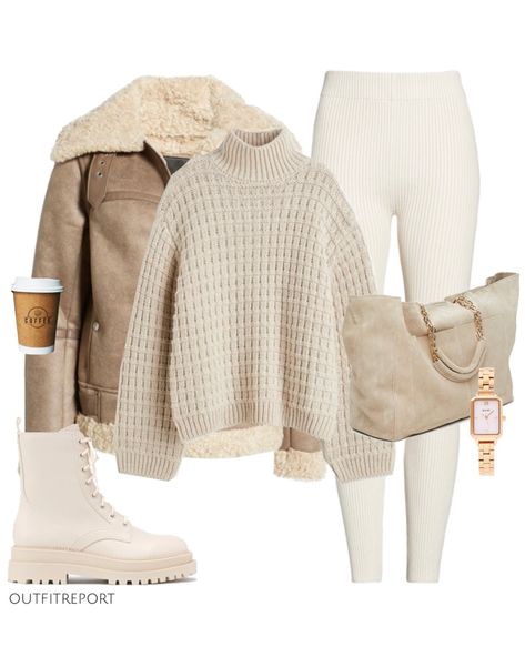 Bad Clothing, Winter Style Guide, Suede Tote Bag, The Aviator, Lit Outfits, Aviator Jacket, Winter Fashion Outfits Casual, Beige Outfit, Outfit Layout