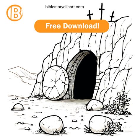 Jesus Empty Tomb Coloring Page Empty Tomb Coloring Page, Jesus Empty Tomb, Bible Study John, Bible Clipart, Bible Drawings, Jesus Tomb, Jesus Art Drawing, Breaker Rock Beach, Jesus Coloring Pages