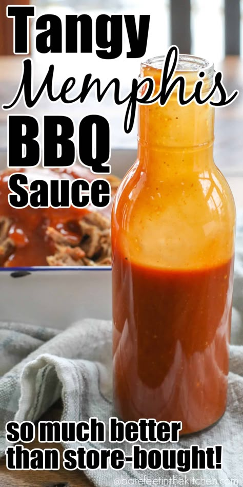 Memphis Bbq Sauce Recipe, Memphis Bbq Sauce, Homemade Barbecue Sauce Recipe, Bbq Sauce Homemade Easy, Memphis Bbq, Carolina Bbq Sauce, Homemade Bbq Sauce Recipe, Homemade Barbecue, Tangy Bbq Sauce