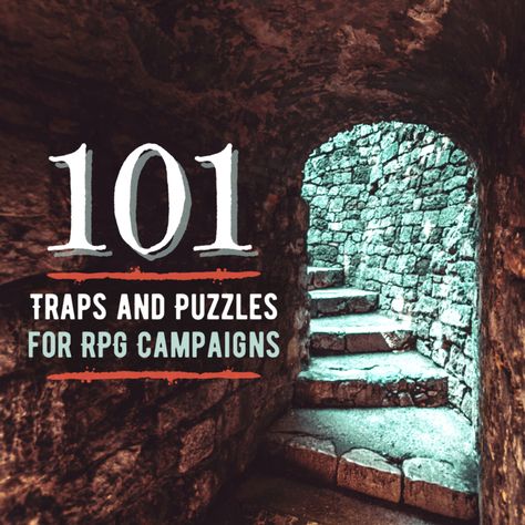 Looking for the perfect trap, puzzle, or challenge to keep your players on their toes and add a little spice to your RPG campaign or dungeon crawl? Here are 101 awesome ideas you can grab, modify, reuse, or otherwise tweak. Give your players something fresh to encounter every session! Dungeons And Dragons Diy, Dnd Diy, Dungeons And Dragons Rules, Dnd Stats, Dnd Crafts, Dnd Stories, Dungeon Master's Guide, Dnd Funny, Writing Fantasy