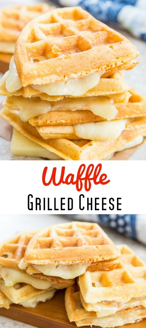 Waffle Grilled Cheese Waffle Savory, Waffle Grilled Cheese, Breakfast Toast Ideas, Stuffed Waffles, Waffle Ideas, Grilled Cheese Waffles, Toast Ideas, Waffle Iron Recipes, Belgium Waffles