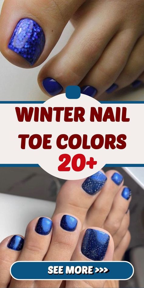 Toe Color Ideas, Winter Toes, Navy Blue And Emerald Green, Metallic Nail Colors, Toe Colors, Blue Toe Nails, Olive Nails, Winter Nails Gel, Nail 2024