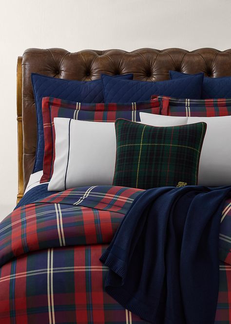 Logan Bedding Collection Ralph Lauren Bedroom, Tartan Bedding, House On A Hill, Home Alone, Bedroom Bed, Bedding Collections, Luxury Living Room, Luxury Bedding, Plaid Pattern