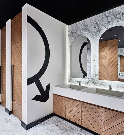 Medium Bathroom Ideas, Office Bathroom Design, Public Restroom Design, Commercial Bathroom Designs, Toilette Design, Wc Design, Mold In Bathroom, Office Tour, Restroom Design