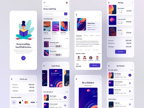 Ebook Layout, Mobile Application Design, Mobile App Design Inspiration, App Interface Design, Mobile Ui Design, App Template, App Design Inspiration, App Interface, Mobile App Ui